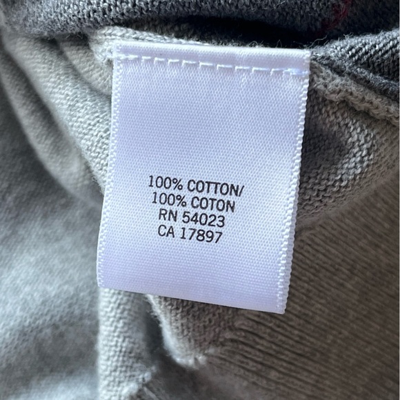 Banana Republic Argyle Sweater Gray V-Neck Pullover Men’s Large - Picture 3 of 4